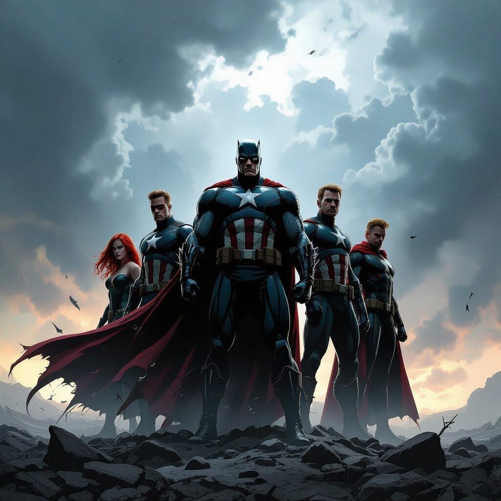 Corrupted Avengers in Apocalyptic Storm