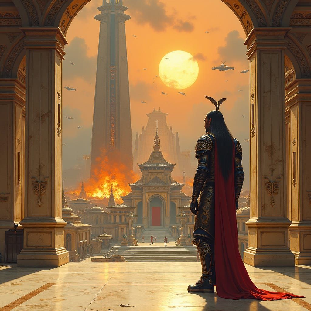 Apocalypse in Moebius-Inspired Marvel Comic Art