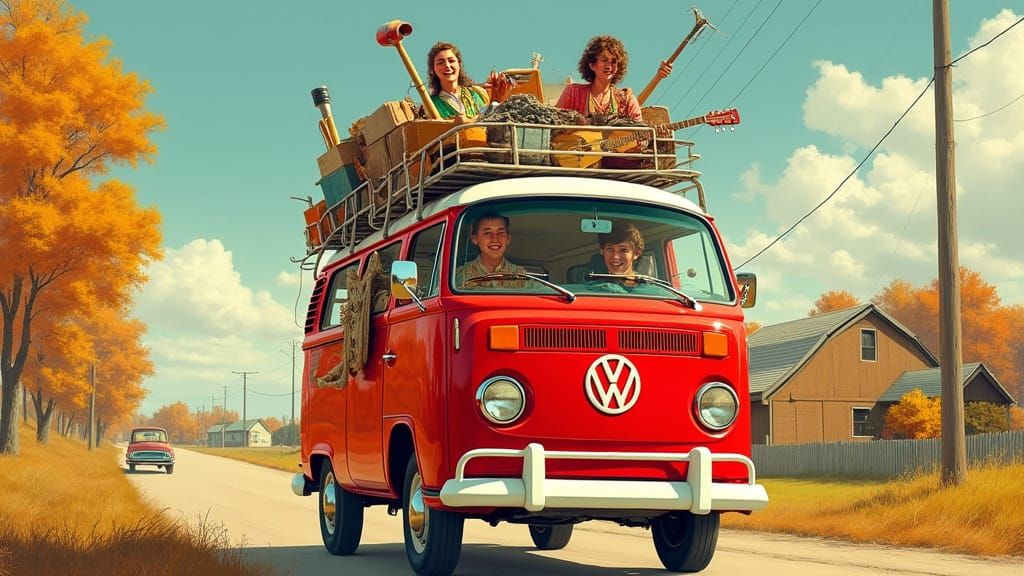 Thanksgiving Road Trip in a VW Bus