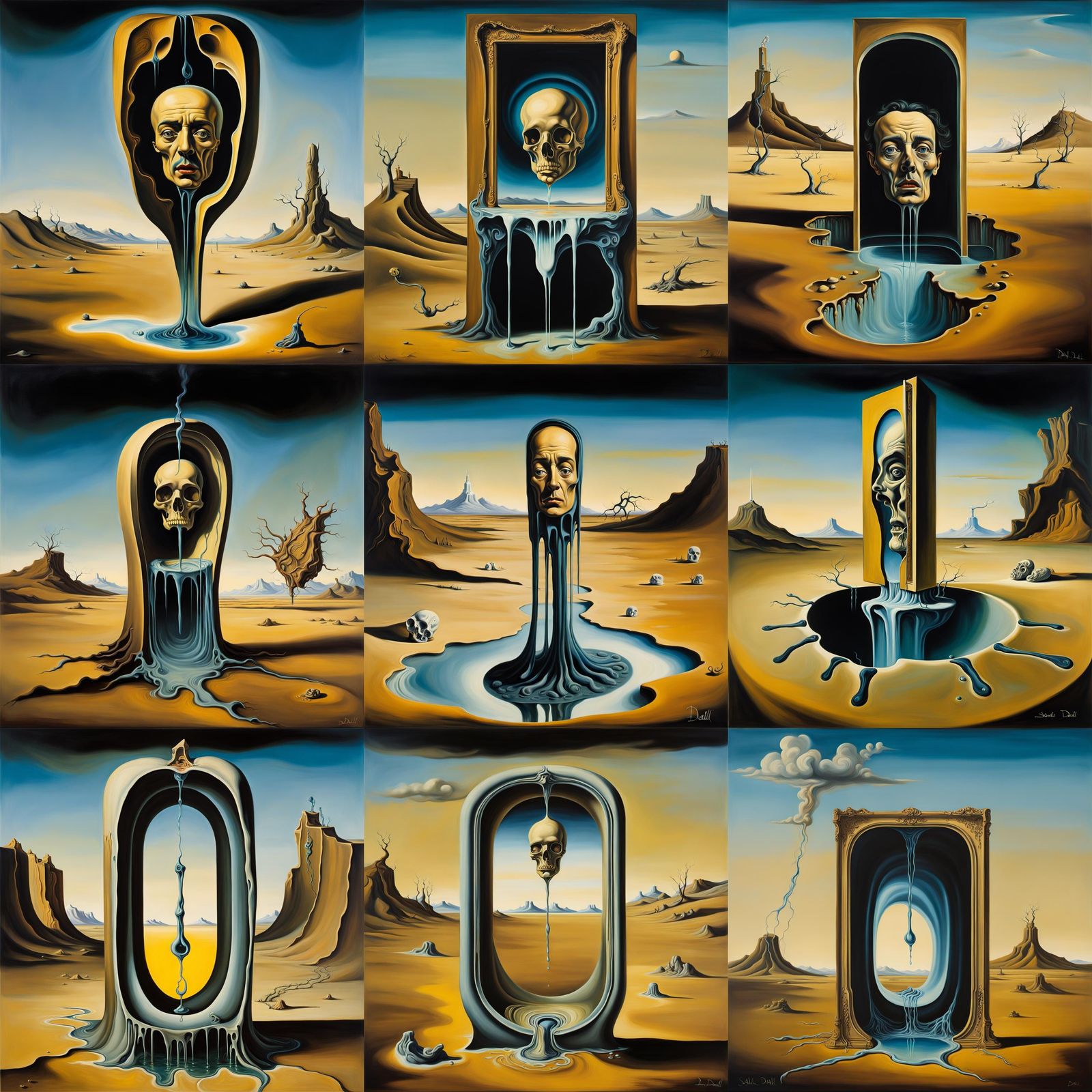 Surrealist Melting Landscape in Style of Salvador Dali