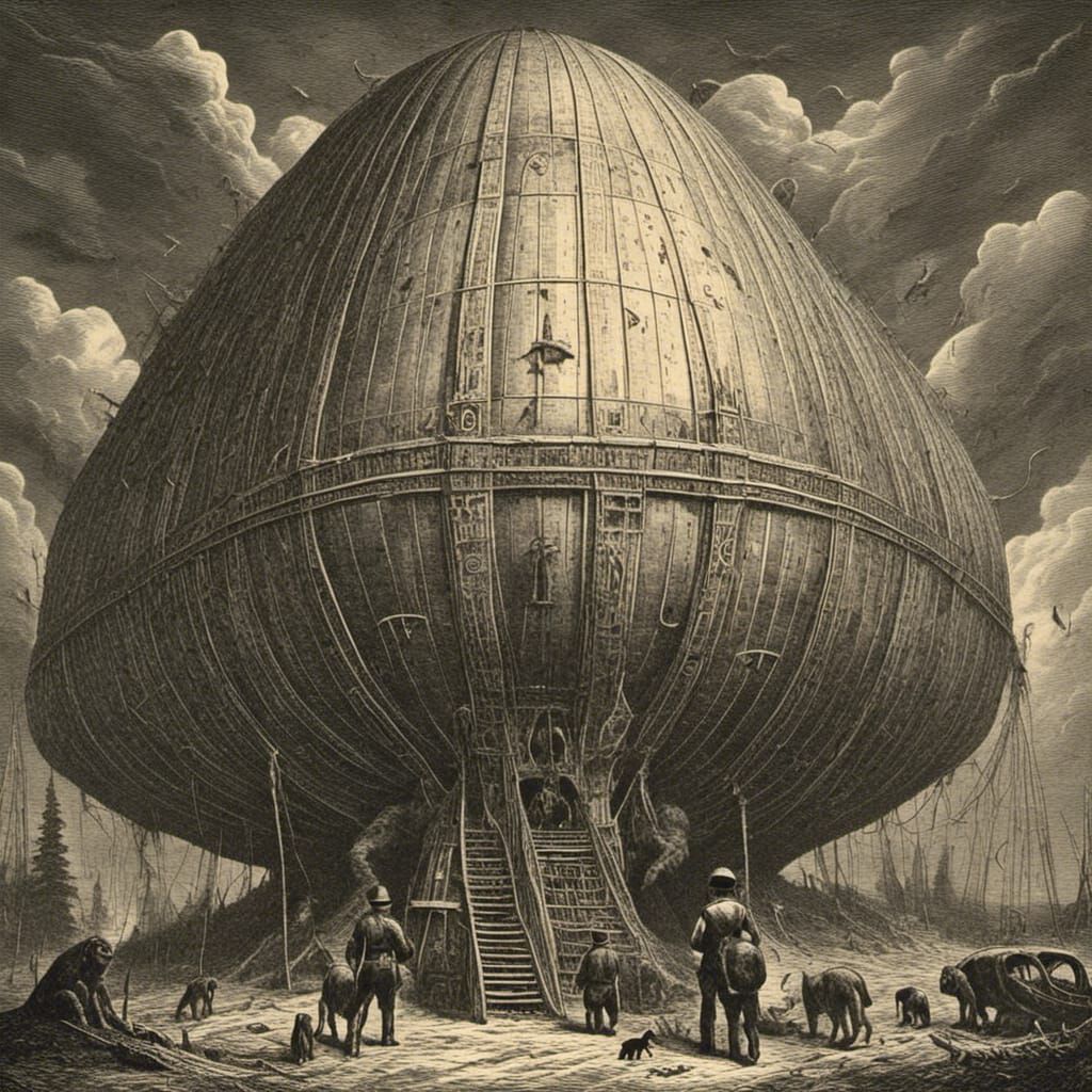 <lora:Terror of the Mythos:1.0> A german Zeppelin the 1920s ...