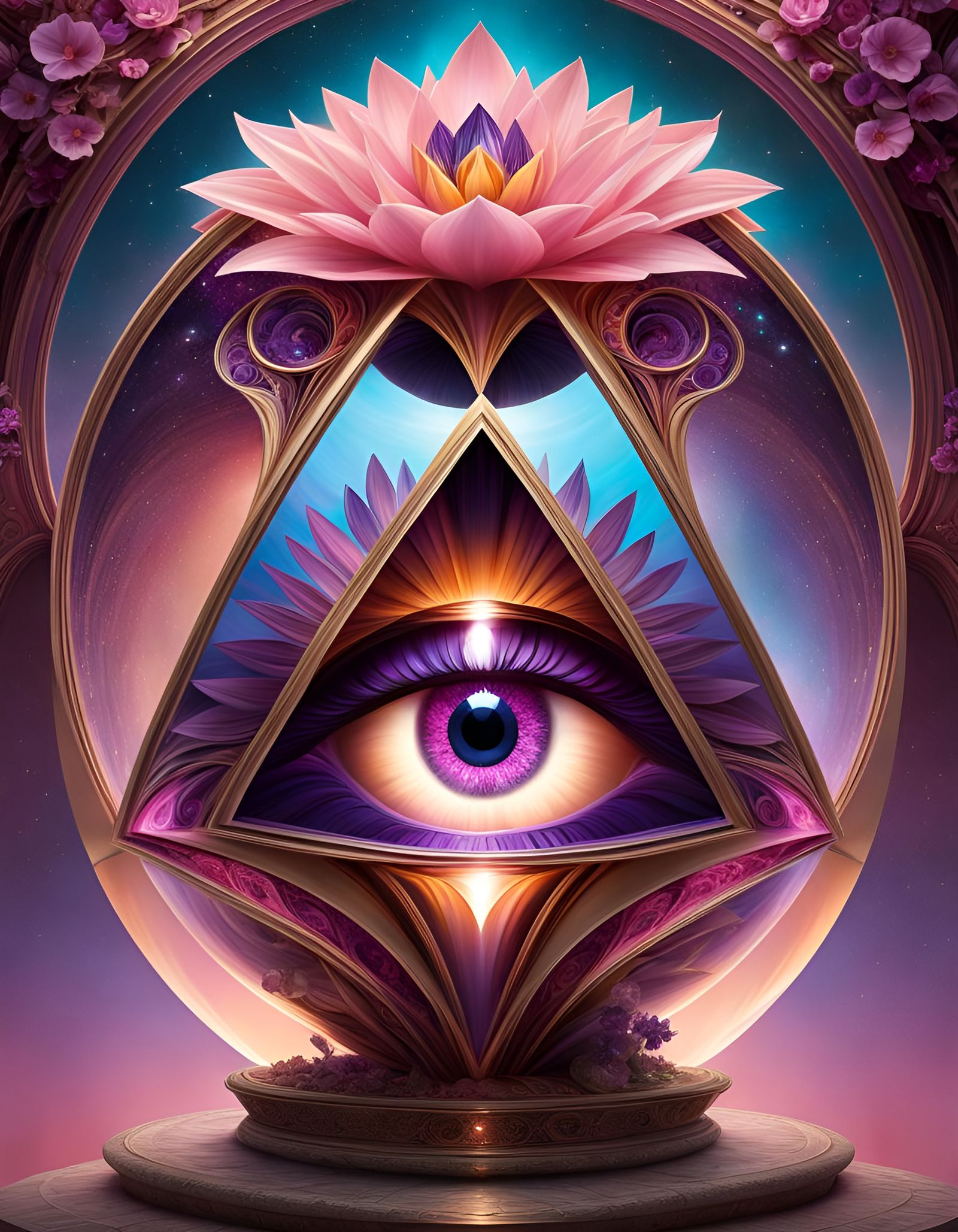 Magical Portal: A Floral, Hyperrealistic Op Art Illusion