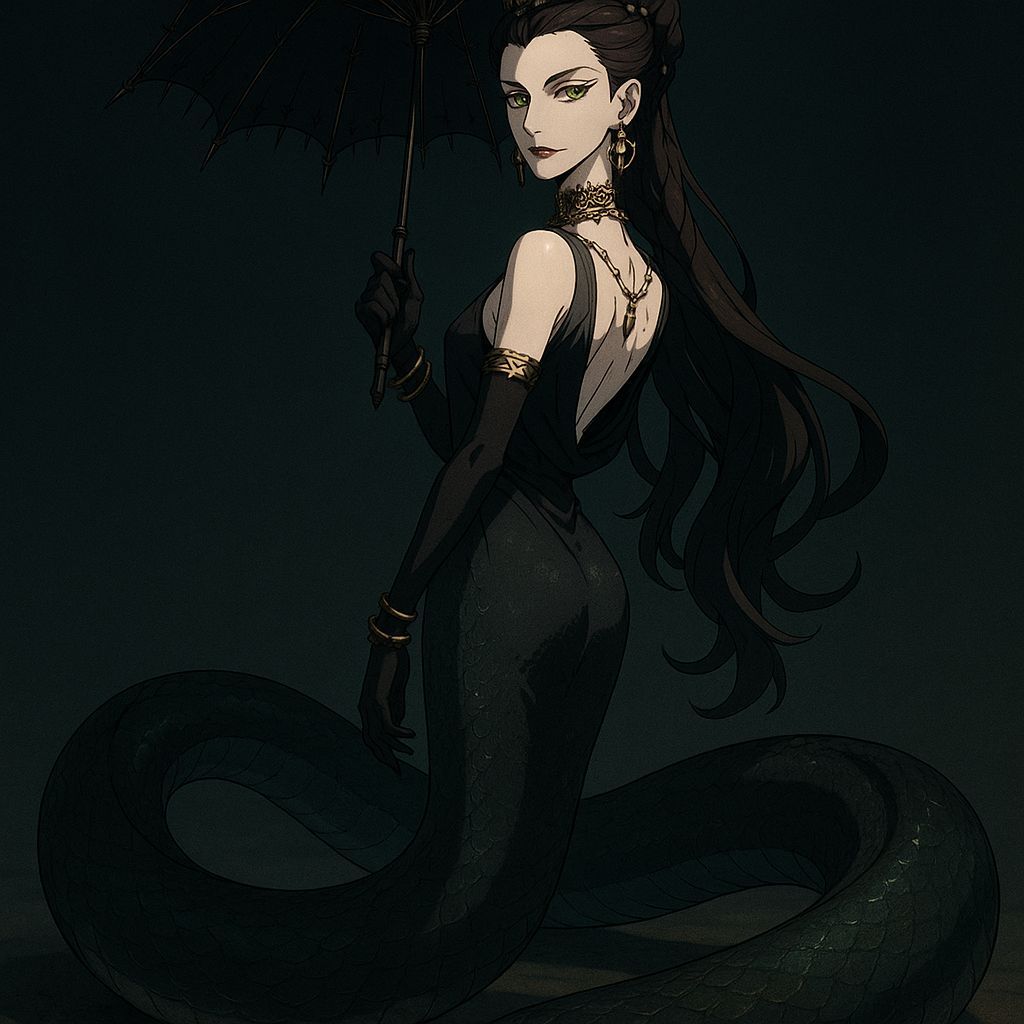 Alluring Snake Queen with Emerald Scales