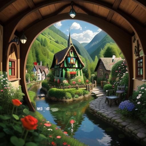 Art Nouveau Fairy Tale Mini Village