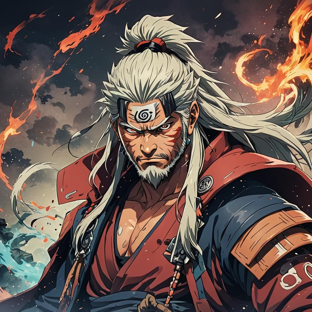 Jiraiya Cel-Shaded Anime Manga Scan Art