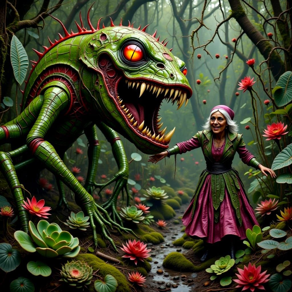 "Monsant0 Carnivorous Plant and Meemaw"