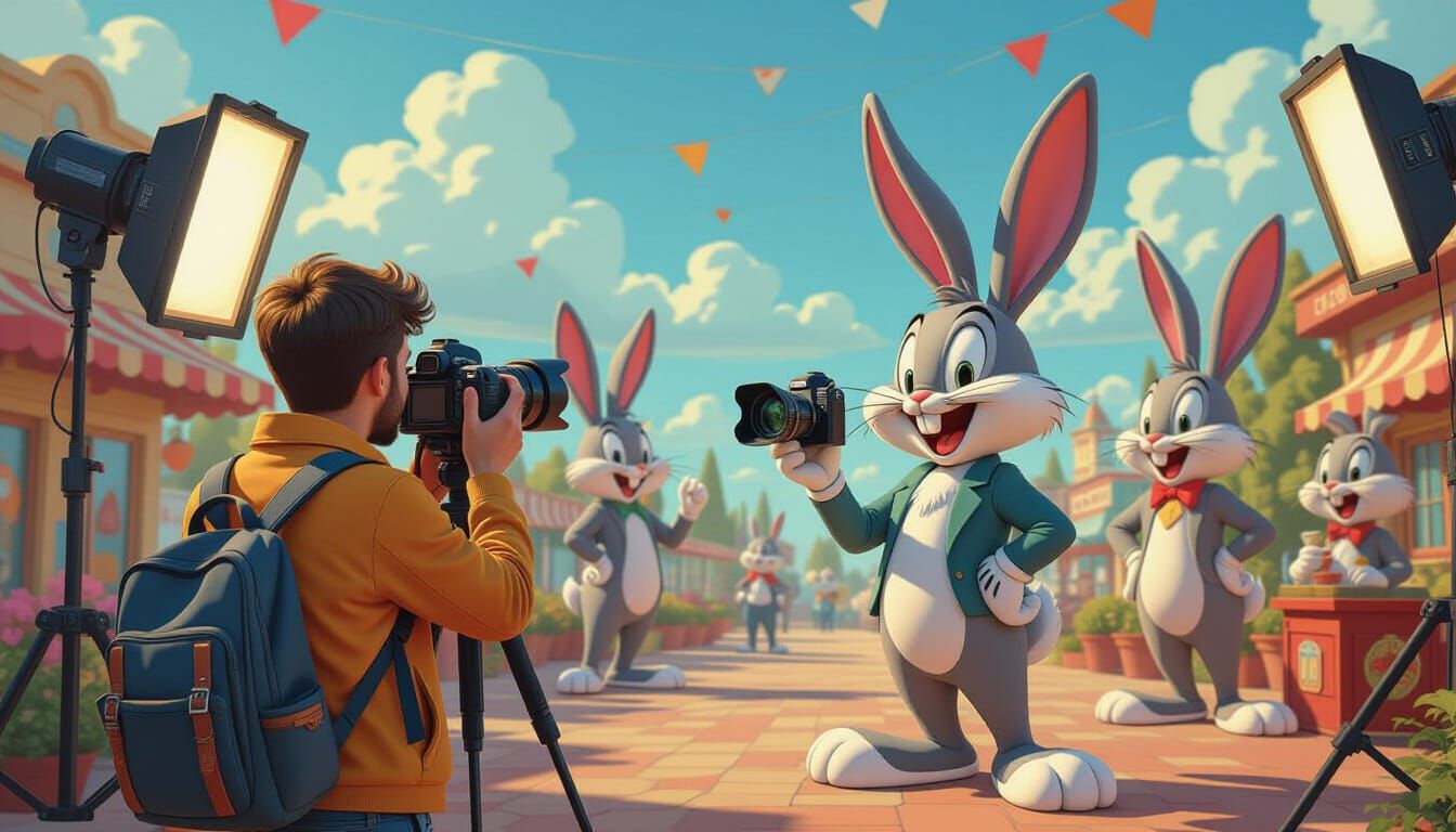 Photographer Shoots Bugs Bunny at Warner Brothers Studio