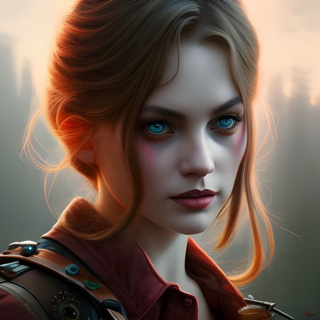 Detailed Portrait of a Girl in Digital Art Style