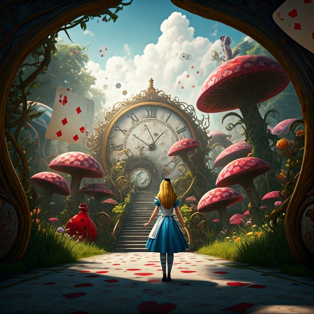 Alice in Wonderland Playground Garden in Nostalgic Style