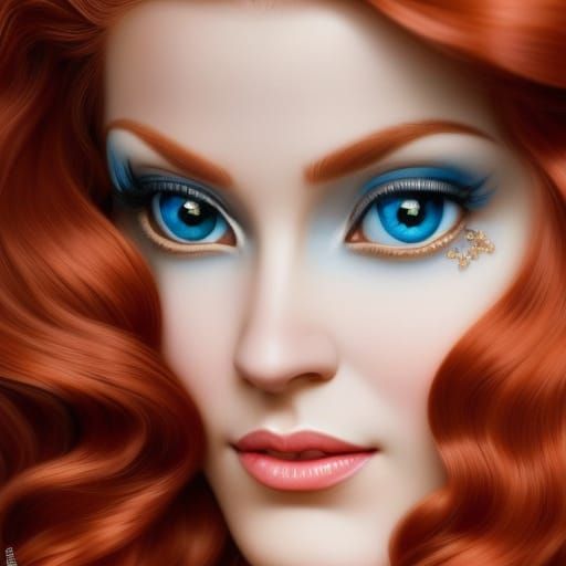 Hyperrealistic Ariel Laughing: A Detailed Disney Princess Po...