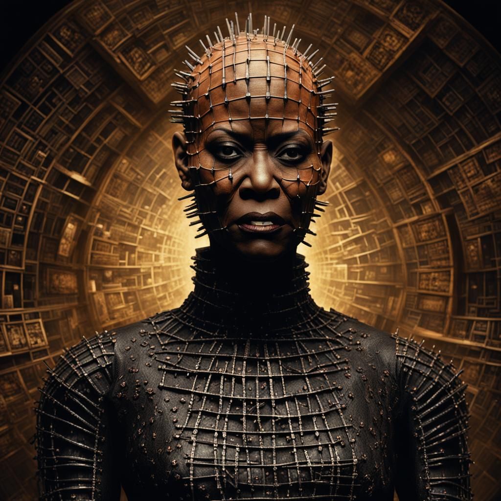 African-American Pinhead Reimagined as Digital Art