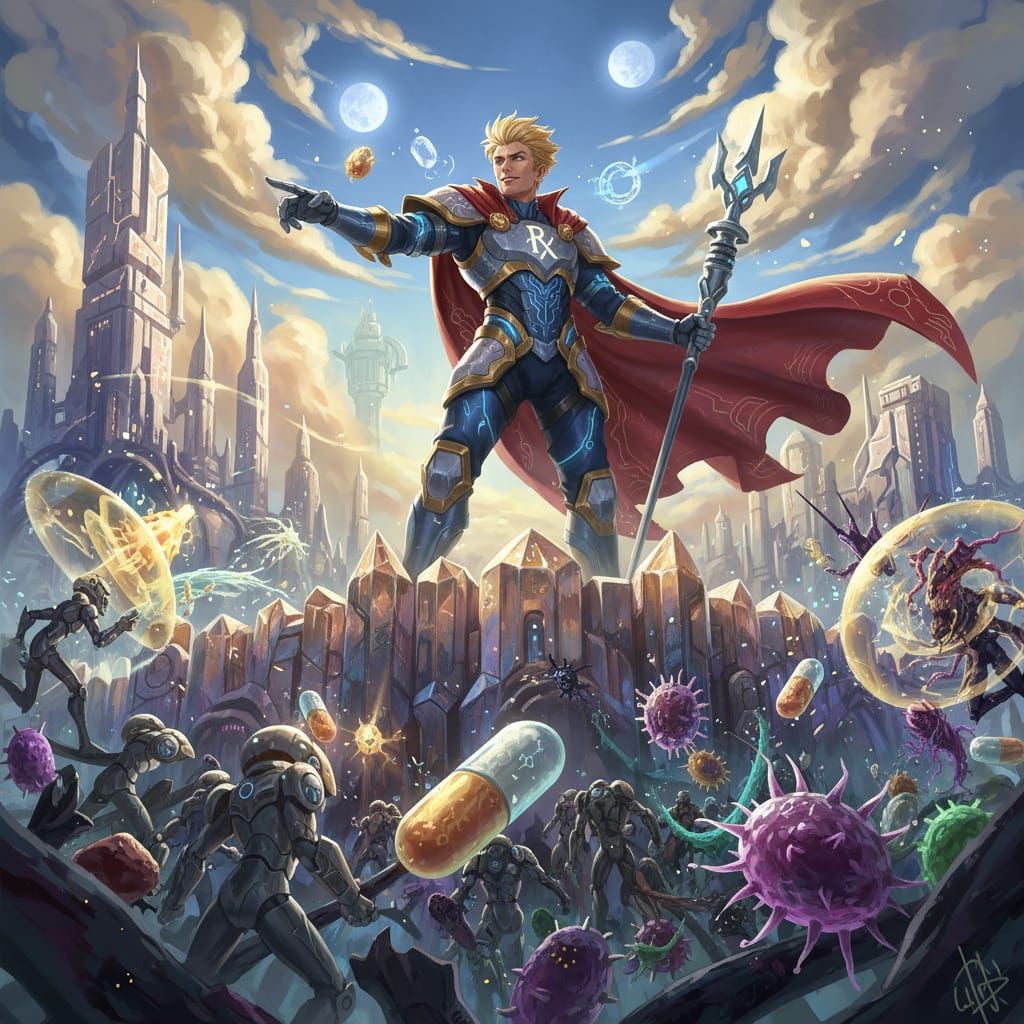 Captain Amoxicillin Leads With High Morale In 3D Anime Style