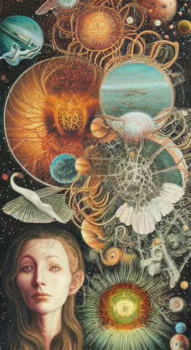 Surreal Space Walker in Orbit