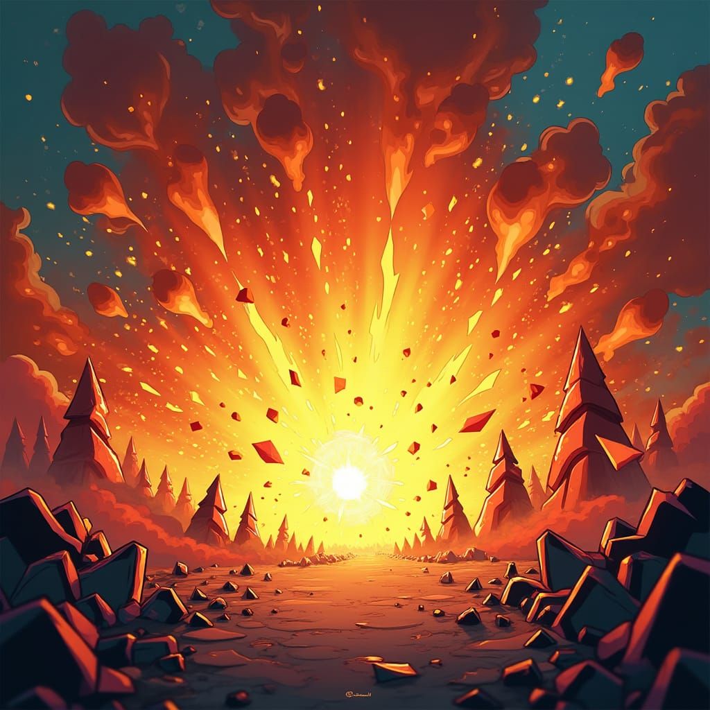 Geometry Dash: Fire in the Hole Explosion