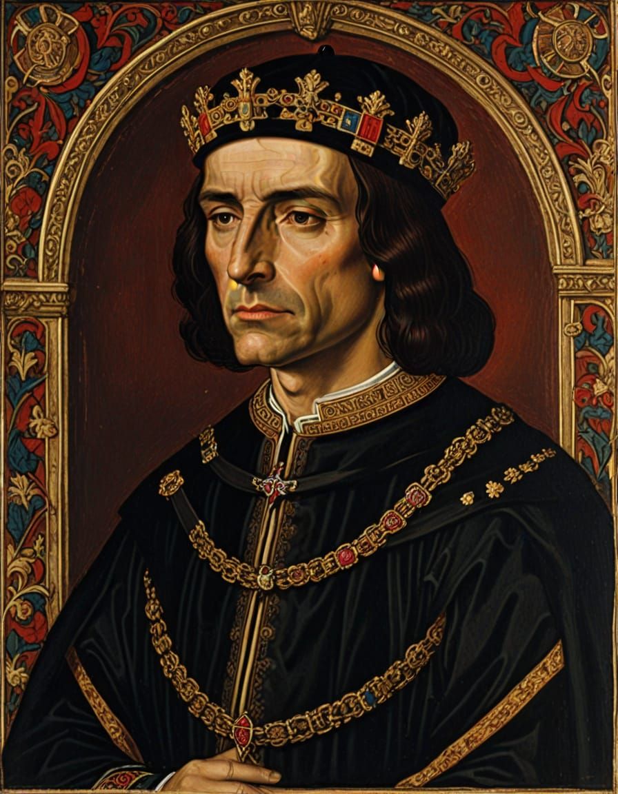 Medieval Prince of Capua Illuminated Portrait