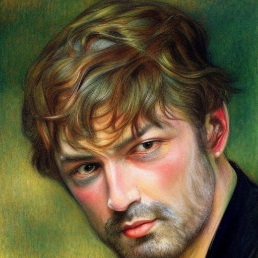 Vivid Color Portrait in Oil, Hyperrealistic Style