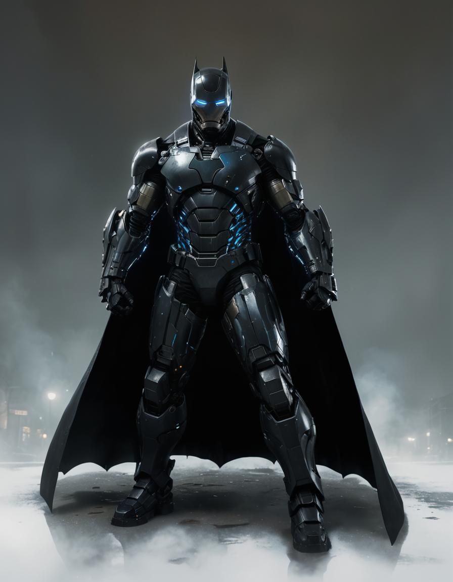 Ironman Batman Suit Fusion in Gotham Alleyway