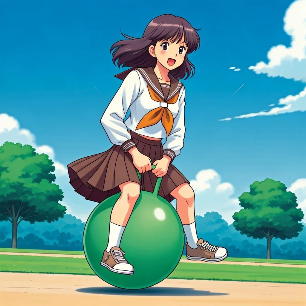 Makoto Kino in 90s Manga Style Sailor School Uniform