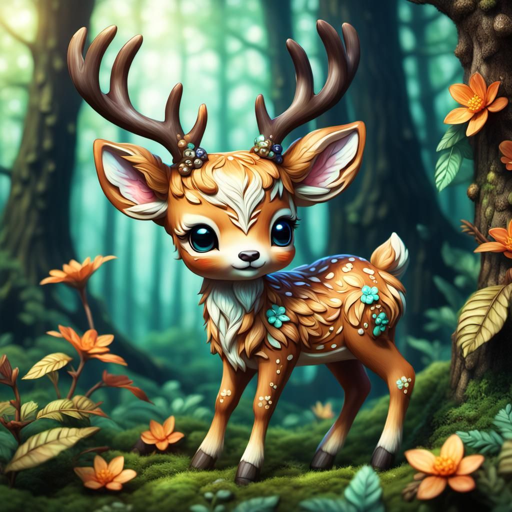 Cute little faun deer