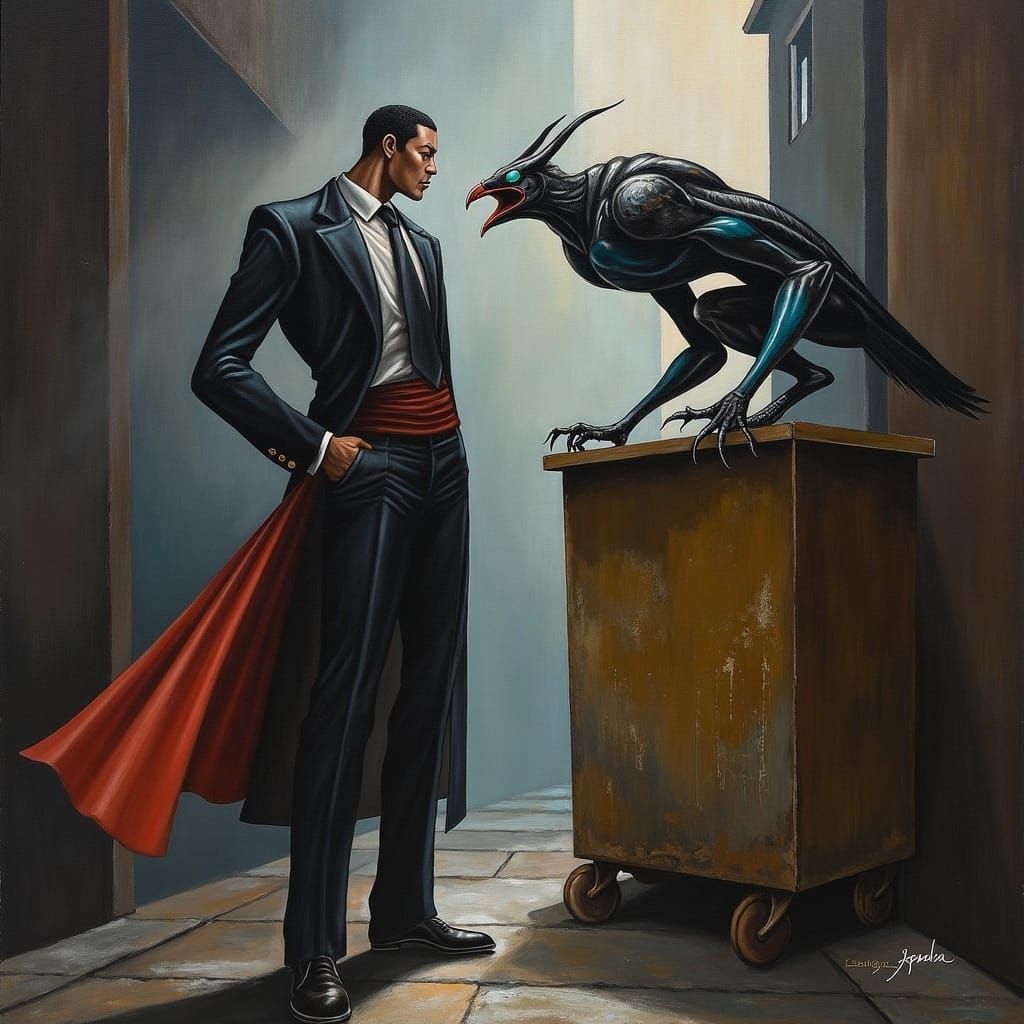 Yakuza Hanzo vs. Falconer Predator in Cyberpunk Alley