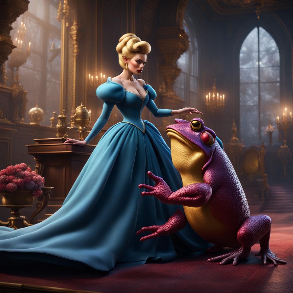 Cinderella's Transformation: Lady Tremaine into a Toad
