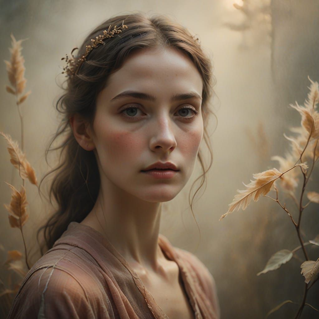 Ethereal Portrait in Dreamlike Setting