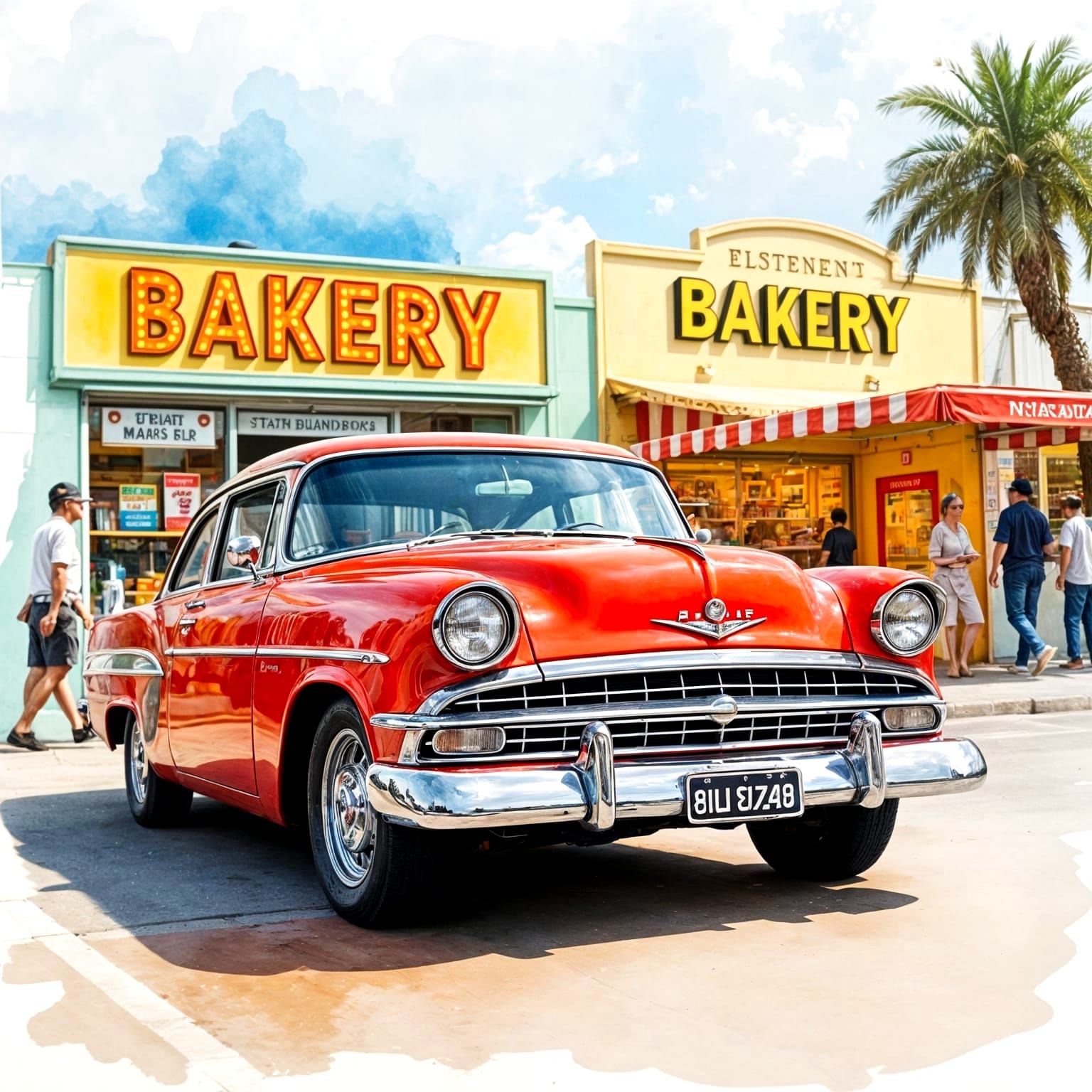 Nostalgic Australian Suburbia in Vibrant Watercolour