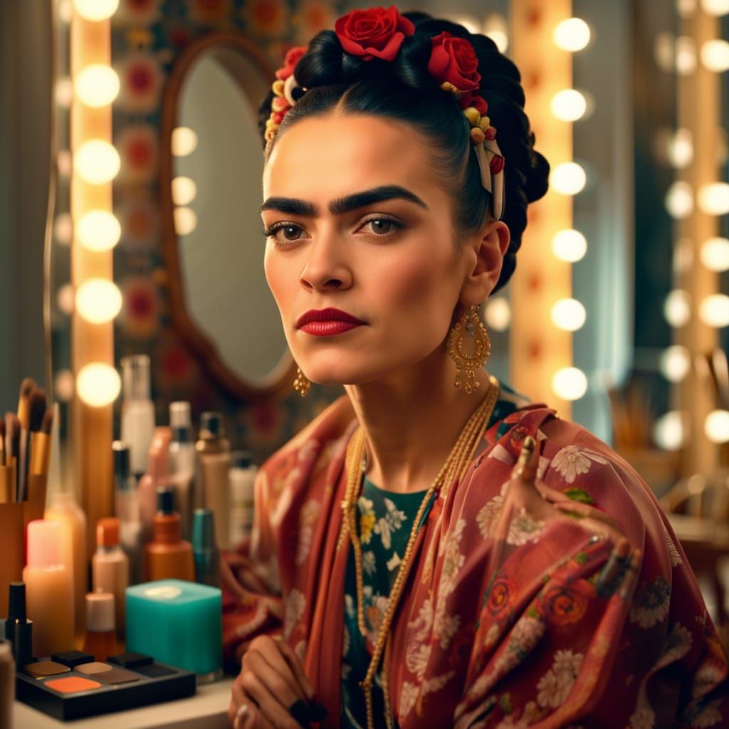 Frida Kahlo as Modern Makeup Artist