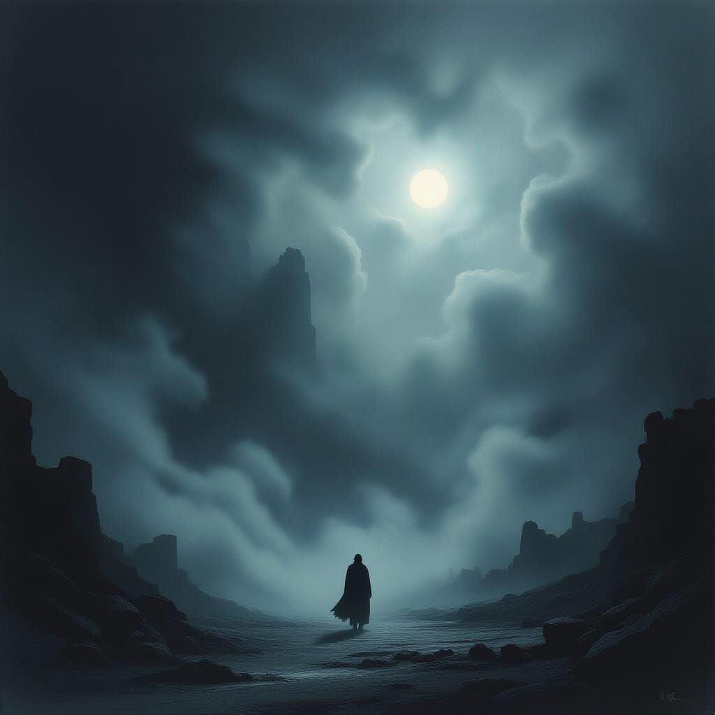 Dark Dread Emptiness with Faint Light