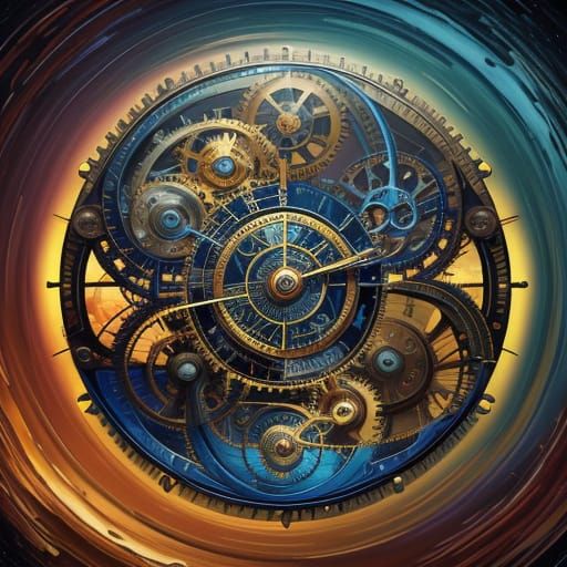 Surreal Person in Alternate Timeline as Oil Painting