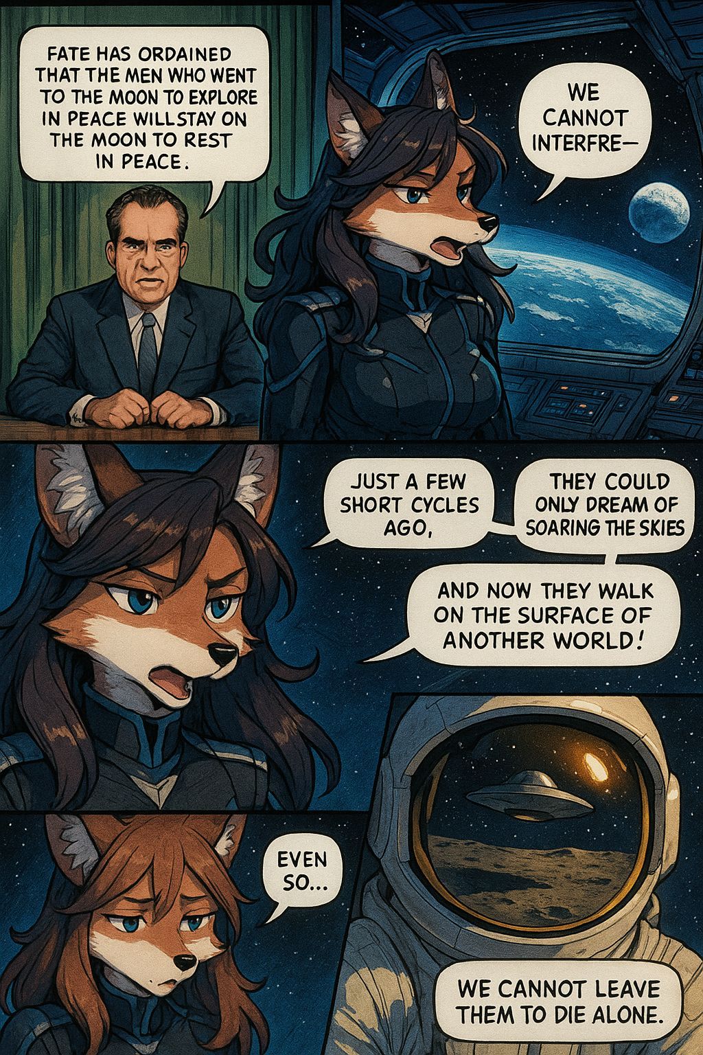 Anime Sci-Fi Tale with Nixon Speech