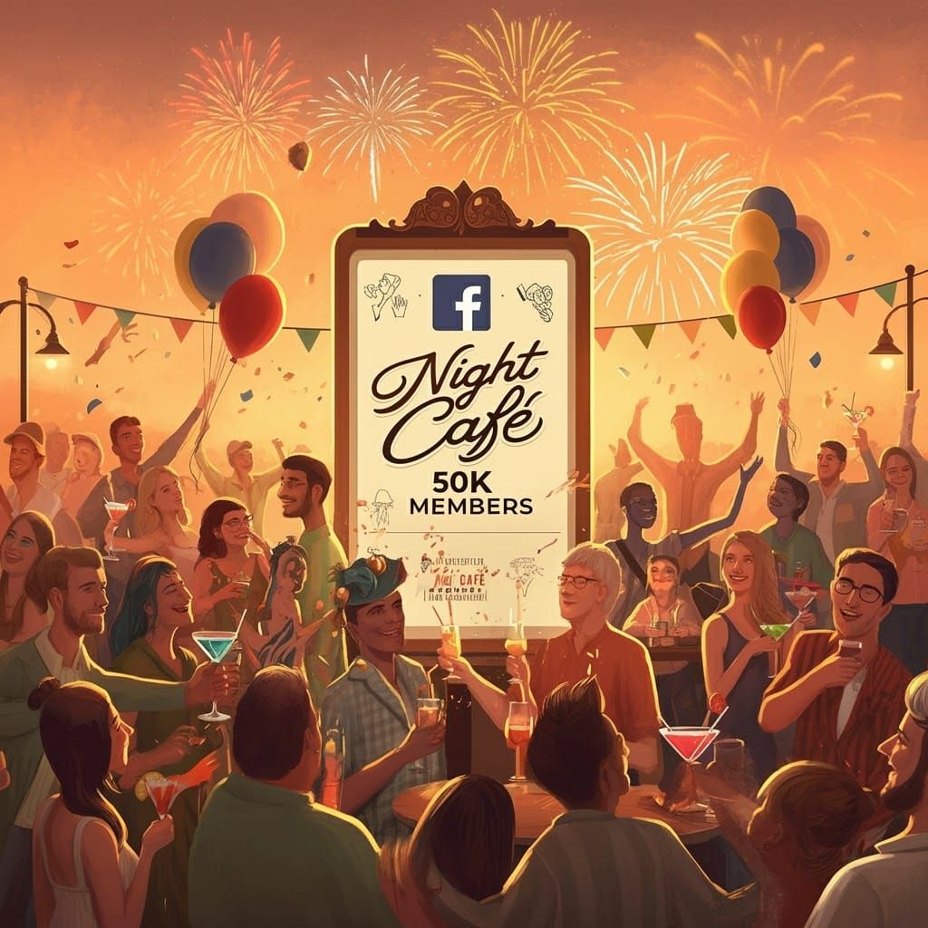 Night café - let's celebrate 50,000 Facebook members