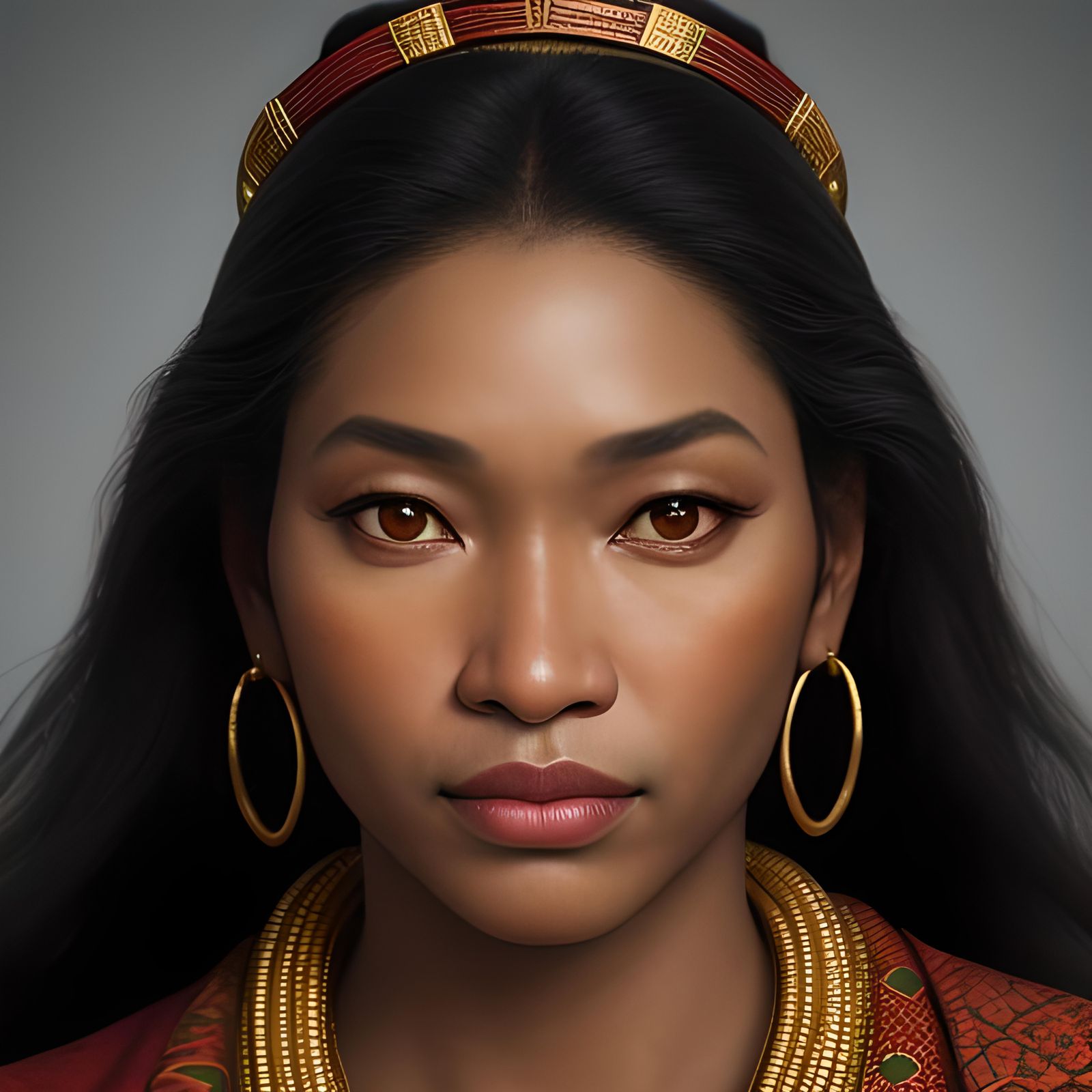 Harmonious Blend: Surinamese Lady Portrait
