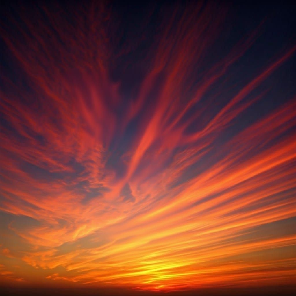 Bold 3D Text in Heart Floating in Colorful Sky