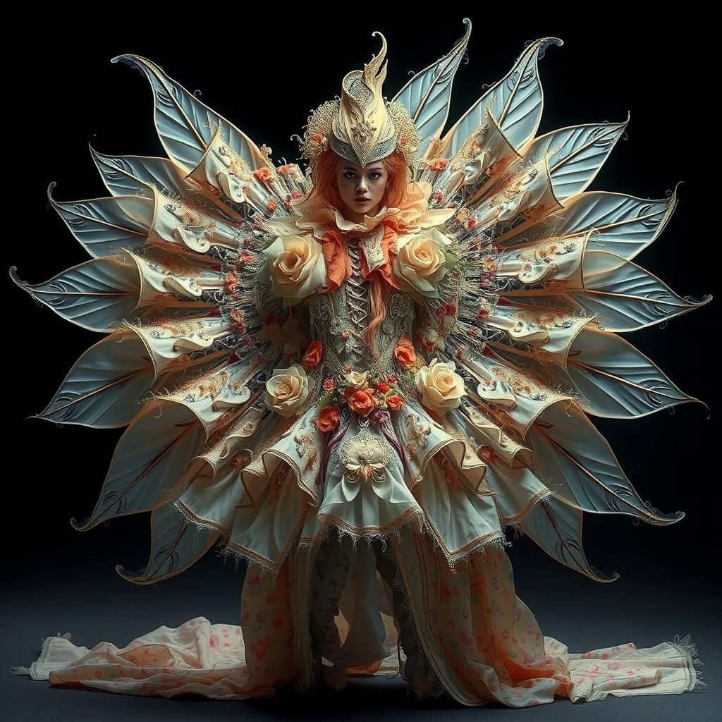 Koi Fish Haute Couture Fashion in Fairytale Style