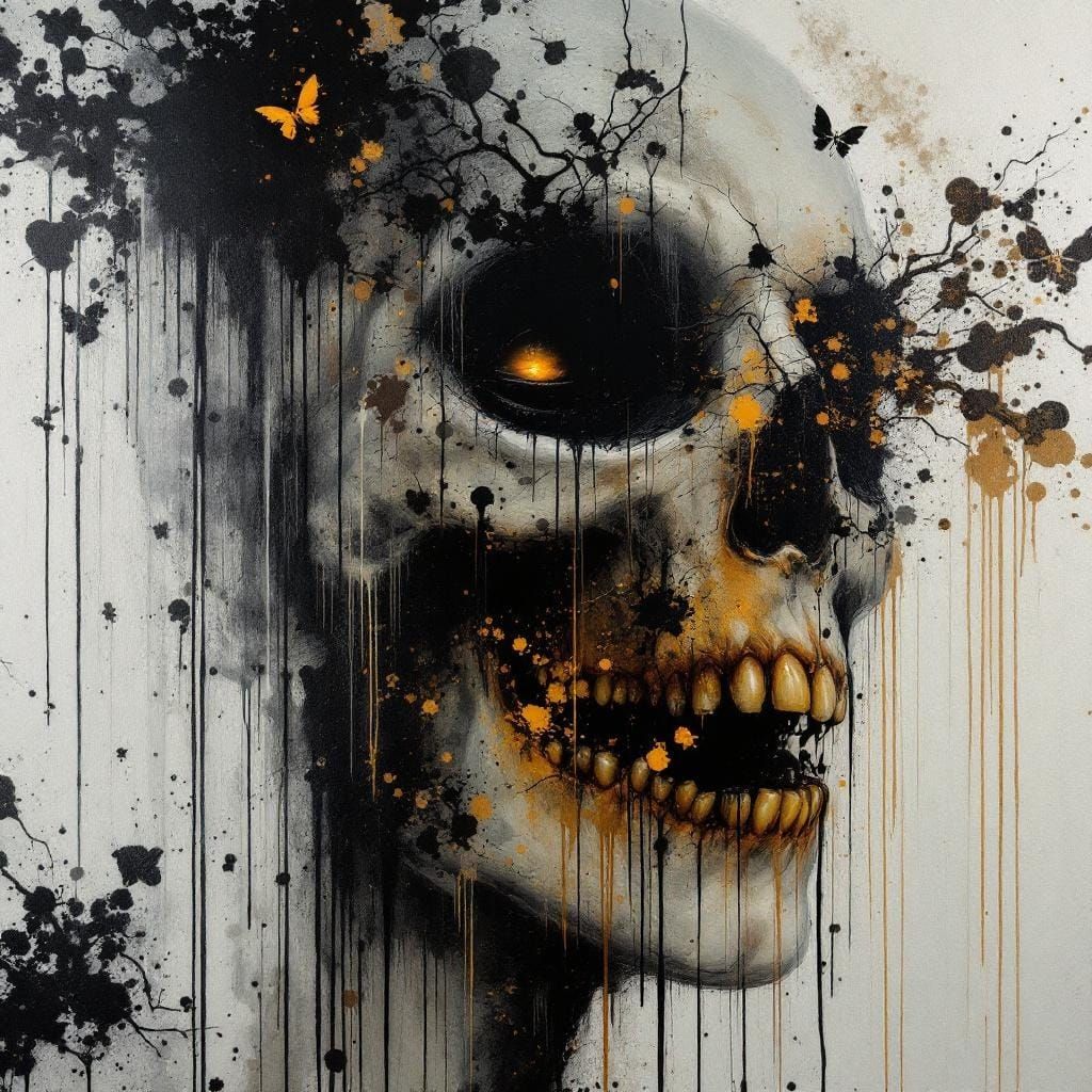 Macabre Double Exposure Hazmat Scene in Hyperreality