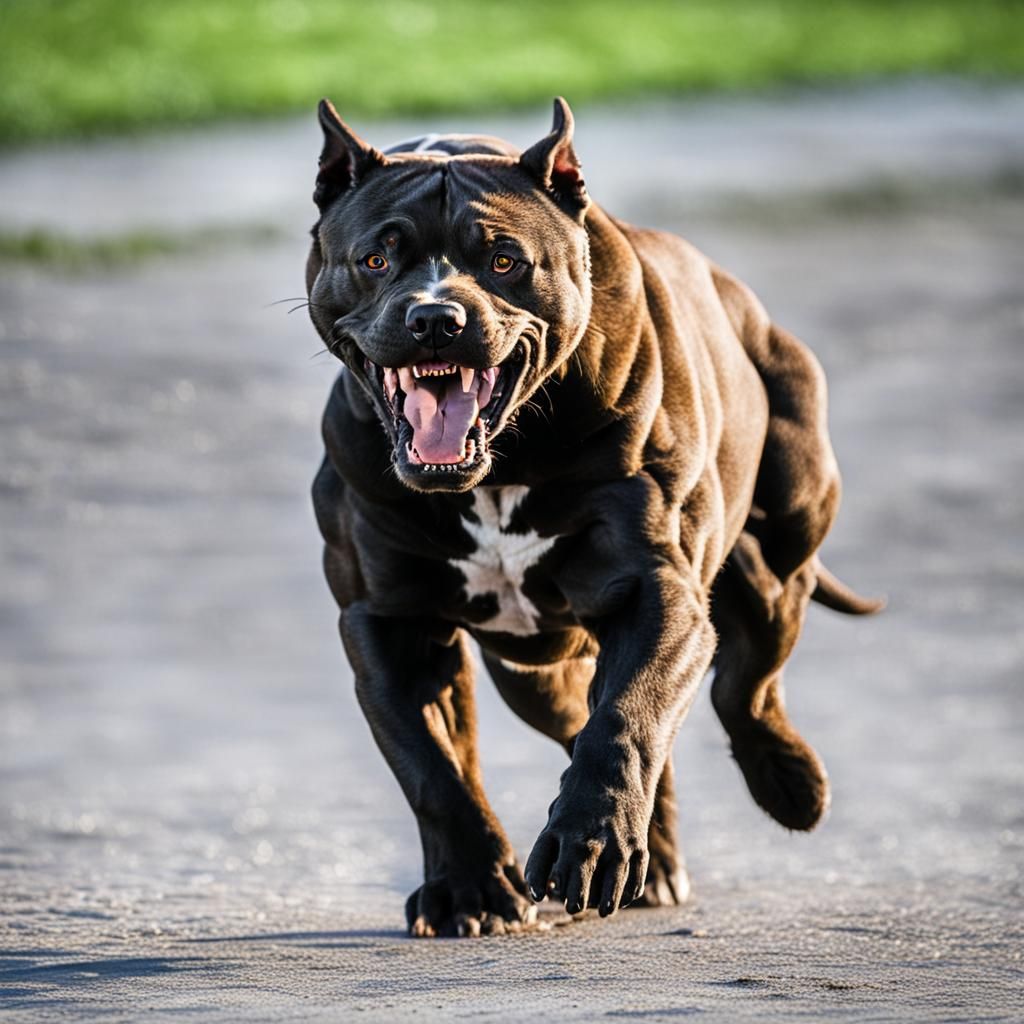 Fierce Pitbull Ready to Attack