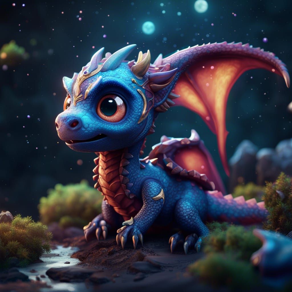 Cute Little Space Dragon