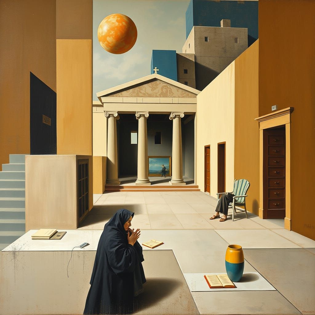 Abstract Cubist School of Athens