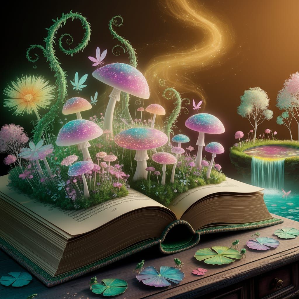 Whimsical Book Unfolds into Enchanted Garden