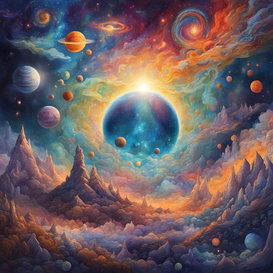 Ripples of Ascension in Cosmic Holographic Art