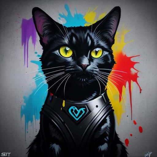 Cute Pet in Street Art Style