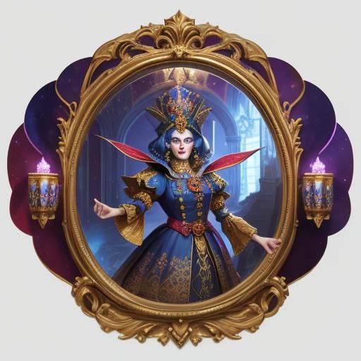 Regal Jester in Whimsical Fantasy Concept Art