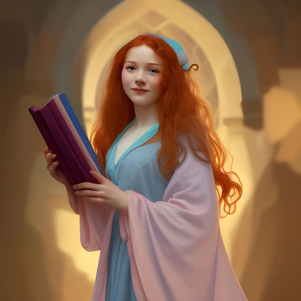 Ginger Wizard Portrait in Hyperdetailed Lighting