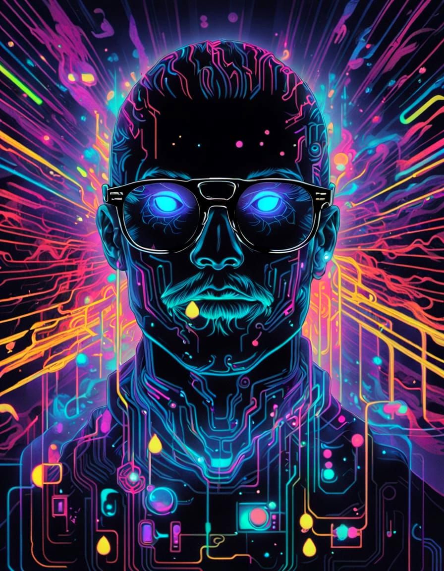 Electric Ghost with Synesthesia and Blacklight Aura