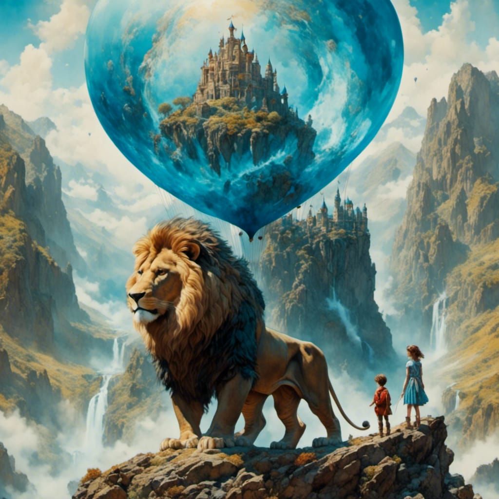 Aslan Creates Narnia: A Watercolor Fantasy Painting
