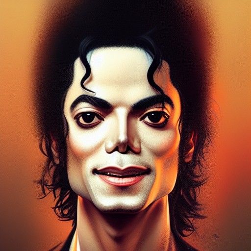 Michael Jackson Smiling: Hyperdetailed Portrait