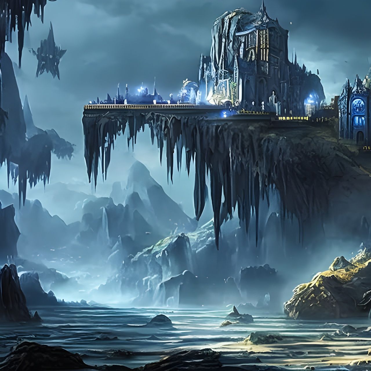 Big Blue Sapphire Detailed Matte Painting