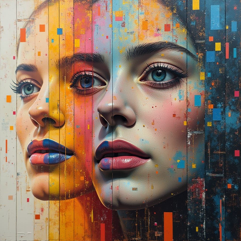 Prism Assemblage Collage Art