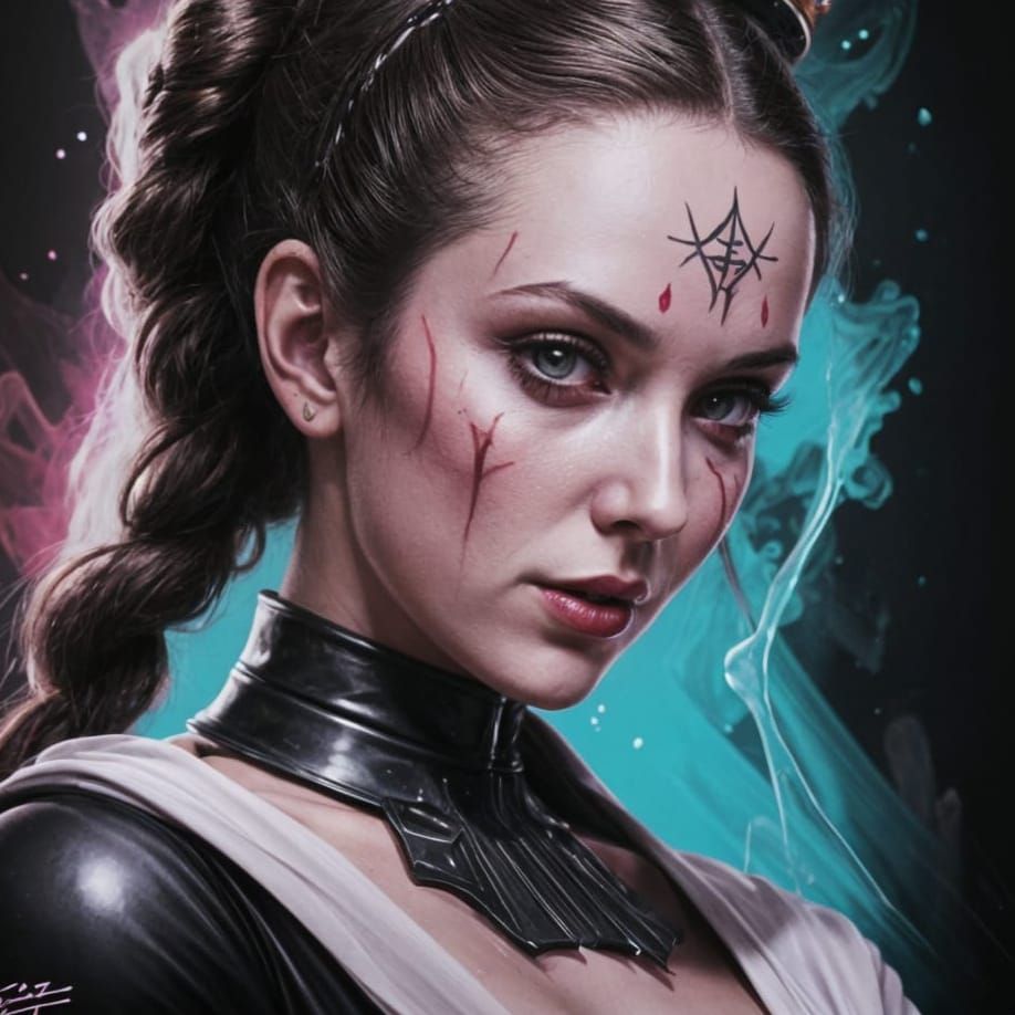 Evil Sith Princess Leia Graffiti Art